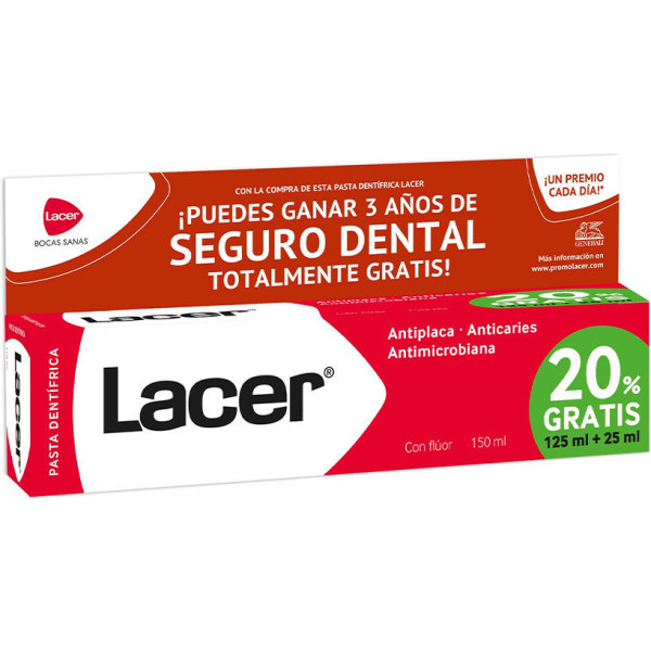 Lote de creme dental Lacer 2 peças unissex