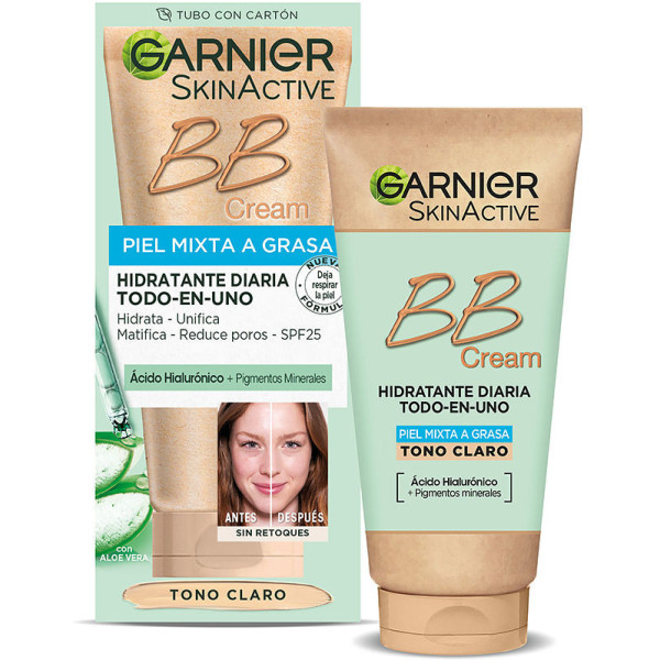Garnier Skinactive Bb Cream da mista a pelle grassa Spf25 Light 50 ml unisex