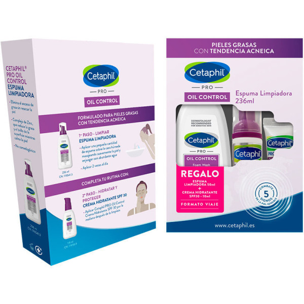 Lote de espuma de limpeza Cetaphil Pro Oil Control 3 peças unissex