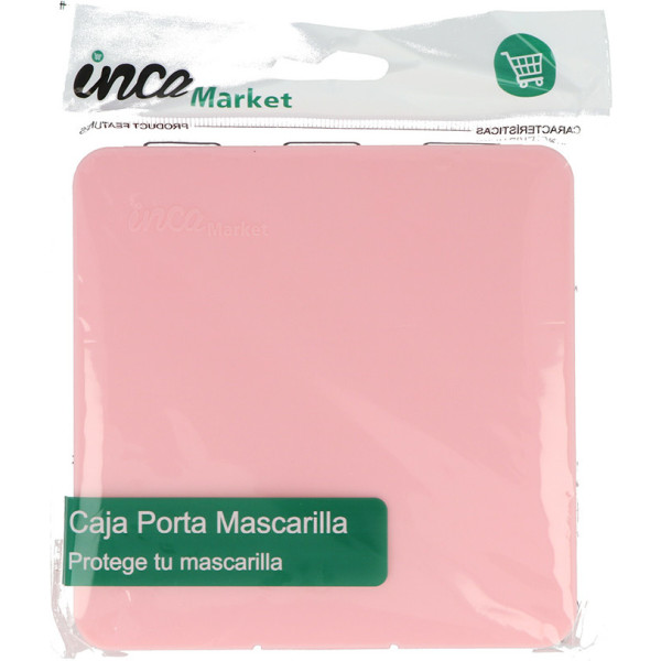 Porta-máscara higiênica cirúrgica rosa unissex Inca Market Ffp2