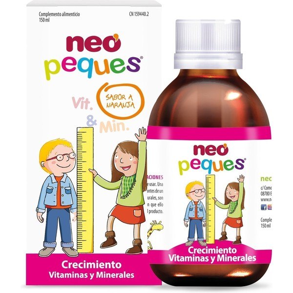 Neo Peques - Sirop Nourrisson pour Enfants Croissance Forte et Saine 150 ml - Avec Vitamines et Minéraux