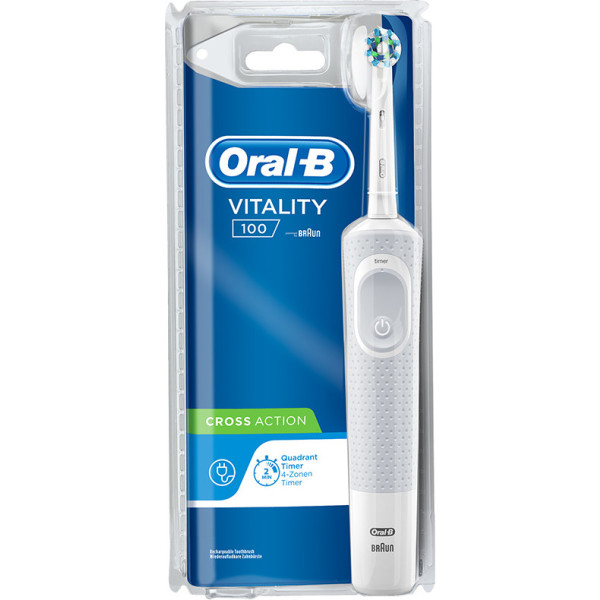 Oral-b Vitality Cross Action escova de dentes elétrica branca 1 peça unissex