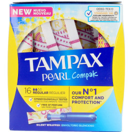 Tampax Pearl Compak Reguliere Tampon 16 U Dames