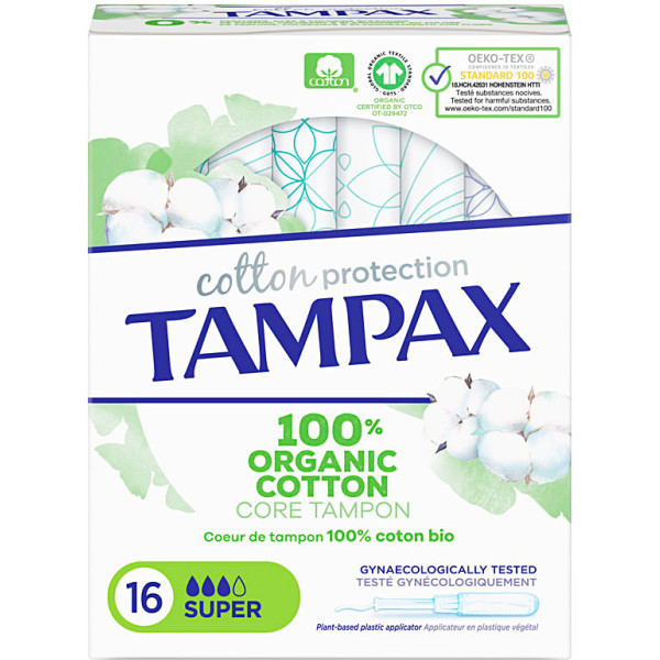 Tampax Organic Super Tampón 16 U Mujer