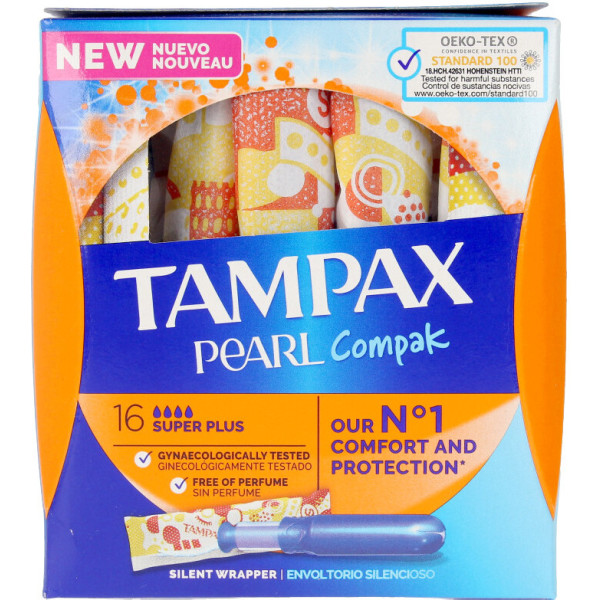 Tampax Pearl Compak Tampón Super Plus 16 U Mujer