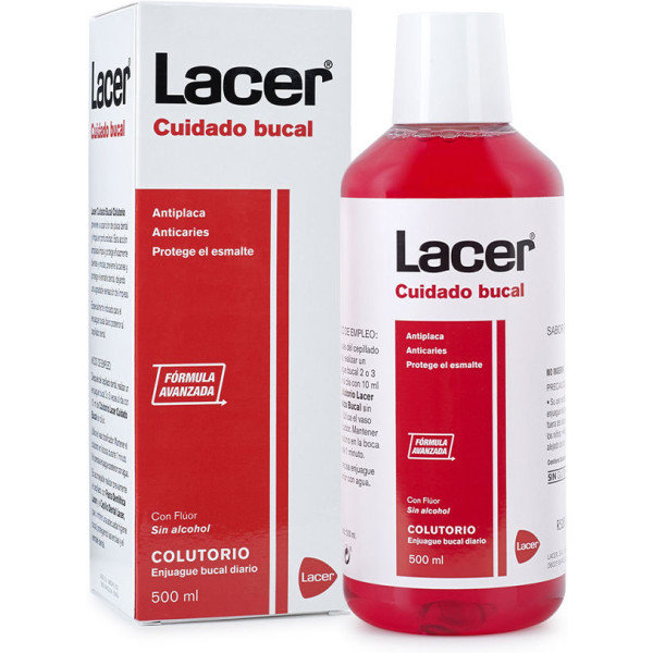 Lacer colutório diário antisséptico bucal 500 ml unissex