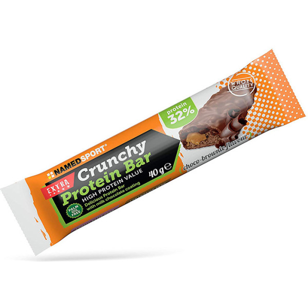 Namedsport Crunchy Proteinbar Prima/Dopo Brownie al Cioccolato 40 Gr (24 Unitu00e0)