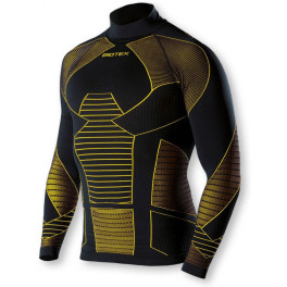 Biotex Camiseta Interior Manga Larga Icebreak Termico Negro/amarillo 3d