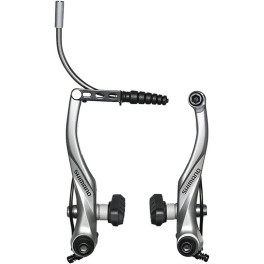 Pinça de freio traseiro Shimano Alivio Br-t4000l prata com sapatas S65t