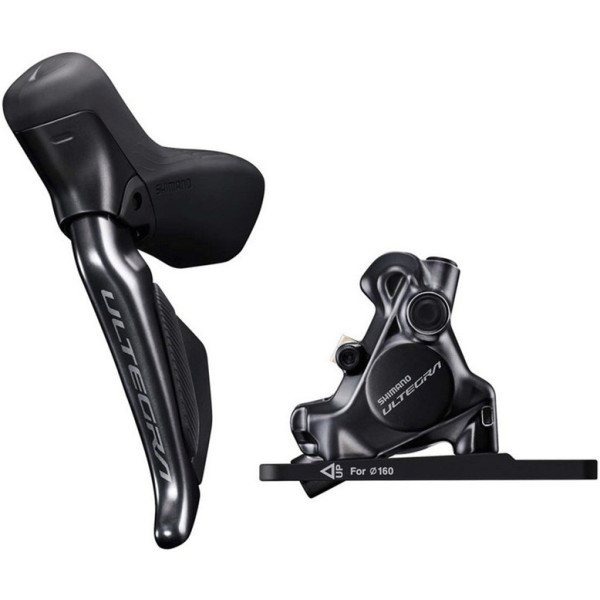 Freno a disco Shimano Ultegra Di2 idraulico anteriore sinistro Flat Mount 2x12v nero