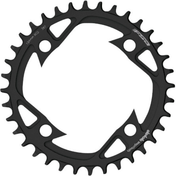 Fsa Chainring E-bike Megatooth em forma de V 104 Bcd 4 braços 44 dentes para Bosch Gen4 alumínio preto