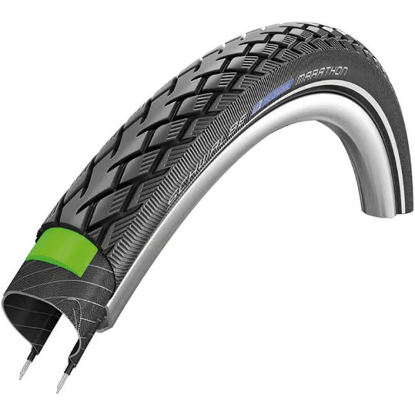 Schwalbe Pneumatico Marathon 365 28x1.75 Hs475 Perf Greeng. Addix 4season rigido nero C/reflec.47-622