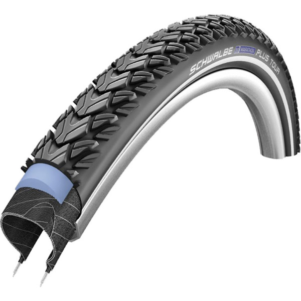 Schwalbe Cubierta Marathon Plus Tour 26x2.00 Hs619 Perf Smartguard Addix Rigida Negro Reflect.50-559