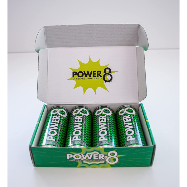 Bebidas Mix Power 8 Energy Drink - Caja 4 Latas - La Primera Bebida Energética Saludable Es Power8