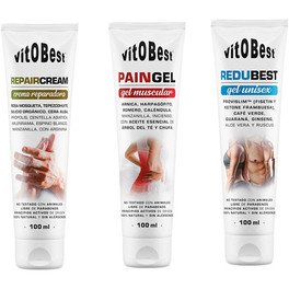 Vitobest Pack 3 Pain + 3 Redubest + 3 Repair X 100 Ml