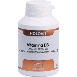 Equisalud Holovit Vitamin D3 2.000 Iu + K2 60 Ug 180 Kap