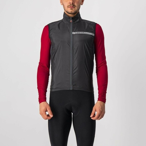 Castelli Chaleco Squadra Stretch Negro Claro/ Gris Oscuro