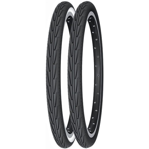 Michelin Cubierta 20x1.75 Diabolo City Junior Blanca Negra