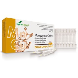 Soria Natuurlijk Diatonaat 2 Mangaan/koper 28 Ampullen X 2 Ml