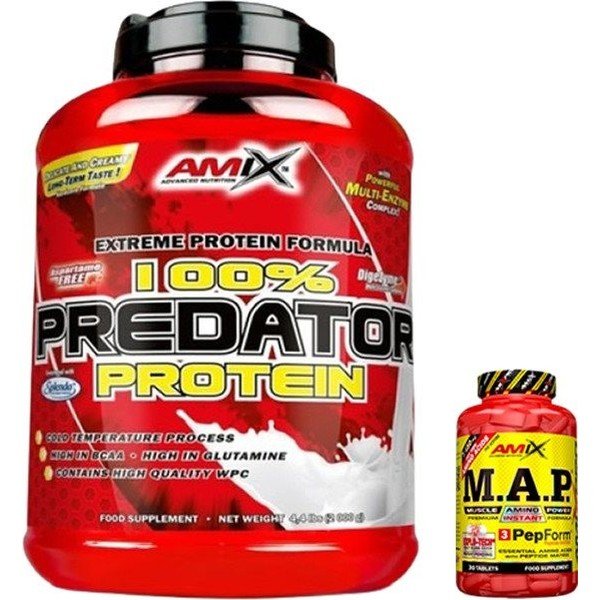 GESCHENKpakket Amix Predator Protein 2 Kg + M.A.P. Muscle Amino Power 30 tabletten