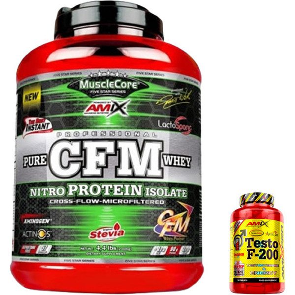 GESCHENKPAKET Amix MuscleCore CFM Nitro Protein Isolat 2 kg + Testo-f 30 Tabl