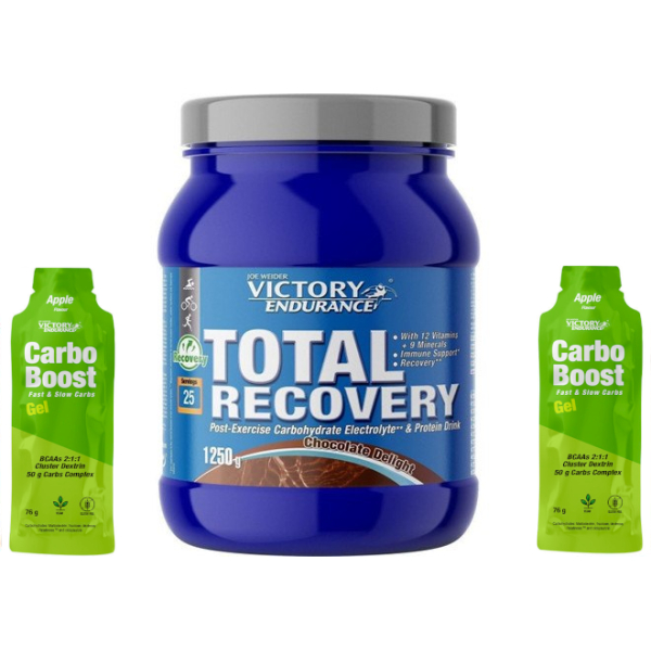 CADEAU Pack Victory Endurance Total Recovery 1250g + Carbo Boost Gel 2 Gels X 76 Gr
