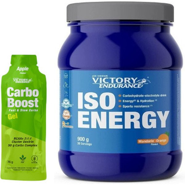 CADEAU Pack Victory Endurance Iso Energy 900g + Carbo Boost Gel 1 Gel X 76 Gr