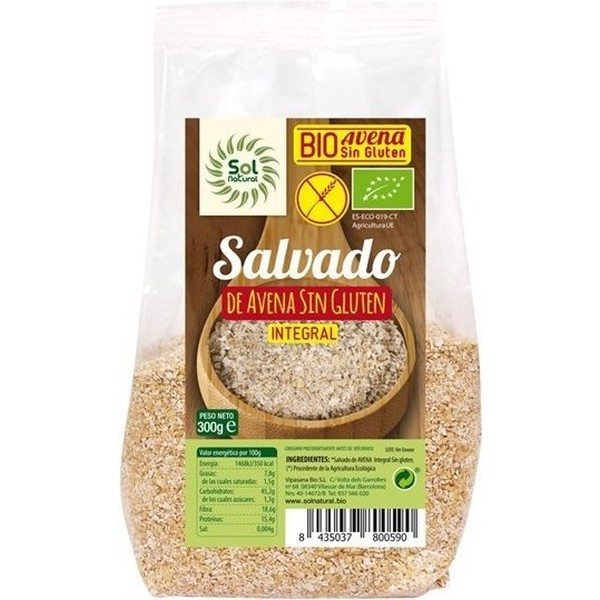 Solnatural Haferkleie Glutenfrei Bio 300 Gr