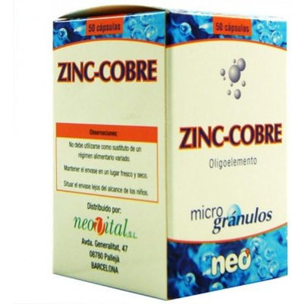 Neo - Zinc + Cuivre 50 Gélules - Complément Alimentaire - Vitamines pour Améliorer le Syndrome Prémenstruel et Renforcer les Os