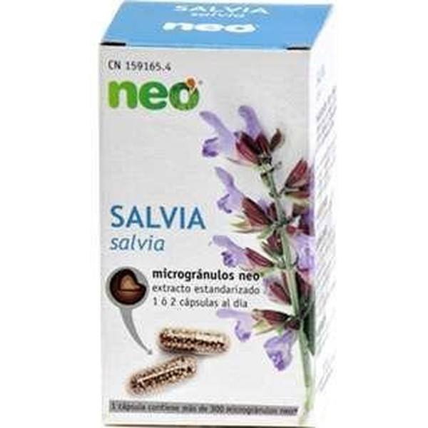 Neo - Extrait Sec de Feuilles de Sauge 200 mg - 45 Comprimés - Réduit les Symptômes de la Ménopause - Régulateur Hormonal