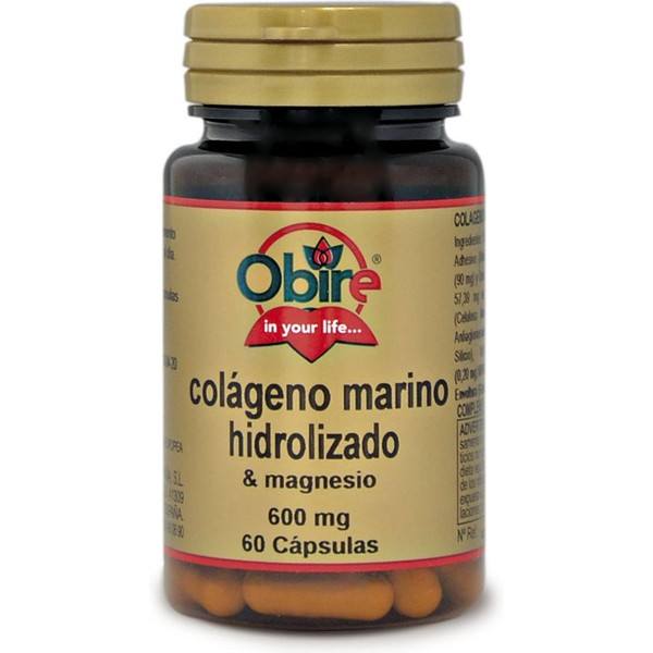 Obire Colágeno Hidrolisado + Magnésio 600 Mg 60 Cápsulas