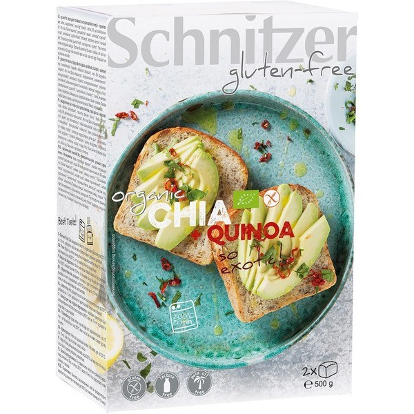 Forma de Pão Schnitzer Chia Quinoa S/g Schnitzer 500 G
