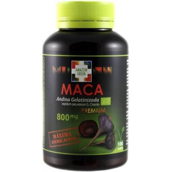 Amazon Green Red and Black Maca andina 100 Vcap