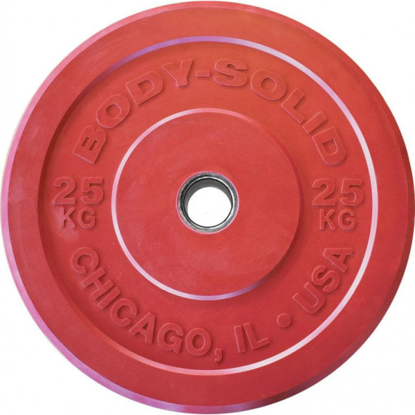 Body Solid Olympic Farbige Scheibe Chicago 25 Kg