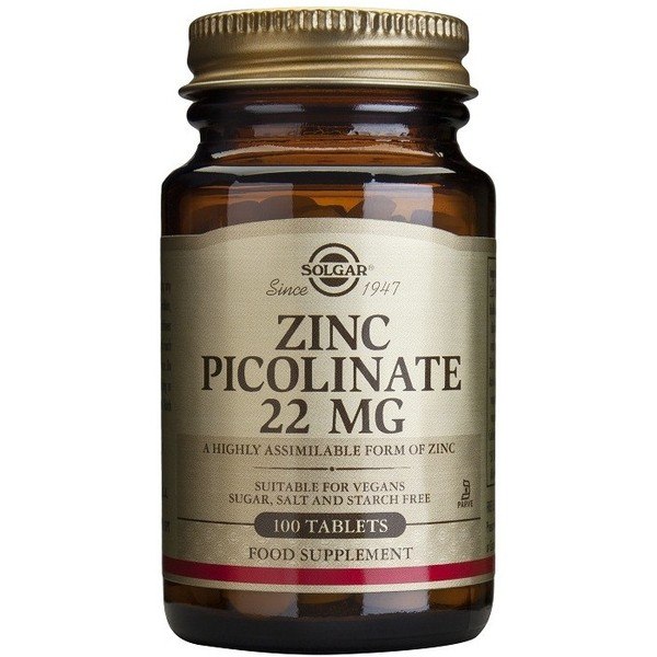 Solgar Picolinate De Zinc 22 Mg 100 Comp