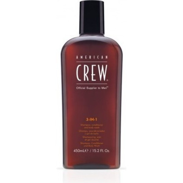American Crew Classic 3-en-1 Shampooing Revitalisant Et Gel Douche 450 Ml