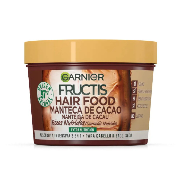 Garnier Fructis Hair Food Kakaobutter-Maske, gepflegte Locken, Unisex