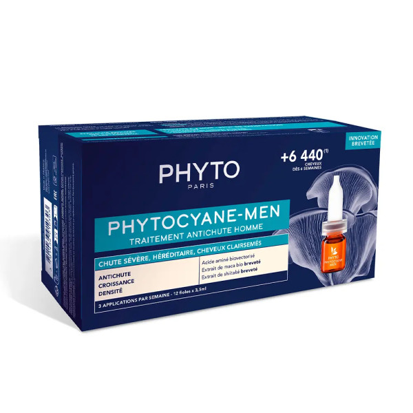 Phyto Botanical Power Phytocyane-Men Anti-Haarausfall-Behandlung für Männer, 12 x 35 ml für Männer