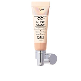 IT Cosmetics CC + Nude Glow Ligerawight Foundation + Glow Suero SPF40 NEUTRO MEDIO 32 ml Unisex