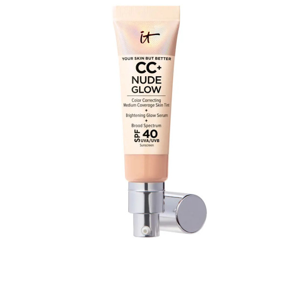 IT Cosmetics CC + Fond de Teint Nude Glow Ligerawight + Sérum Glow SPF40 NEUTRE MEDIUM 32 ml Mixte