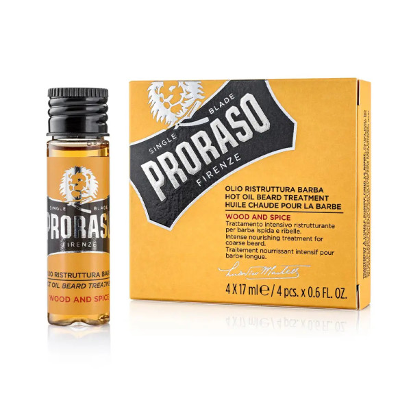 Proraso Yellow Hot Oil Treatment voor baard 4 x 17 ml Man