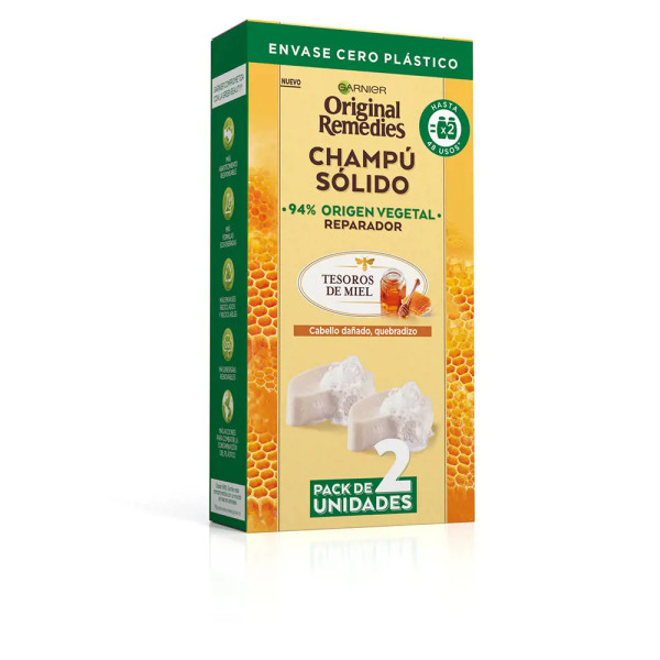 Garnier Original Remedies Festes Shampoo Honey Treasures 2 X 60 Gr Unisex