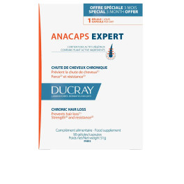 Ducray Anacaps Expert Complemento Caída Reaccional 3 X 30 U Unisex