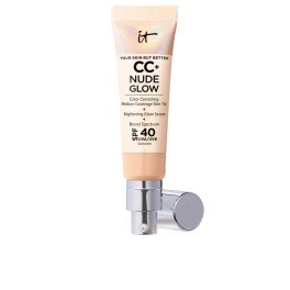 IT Cosmetics CC + Nude Glow Lightwight Foundation + Glow Suero SPF40 Light Medium Unisex