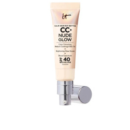 IT Cosmetics CC + Nude Glow Lightweight Foundation + Glow Suero SPF40 Fair Ivory Unisex