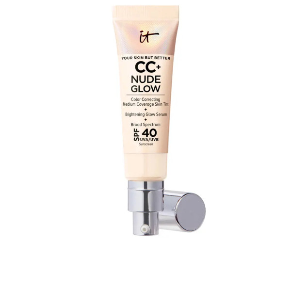 IT Cosmetics CC + Fondotinta leggero Nude Glow + Siero Glow SPF40 Fair Ivory Unisex