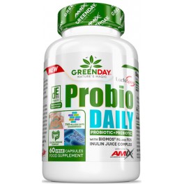 Amix Greenday Probio Daily 60 Cápsulas Vegetales - Probióticos y Prebióticos, Para Reforzar el Sistema Inmunológico y la Flora Intestinal