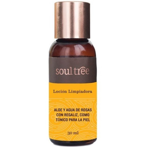 Lotion nettoyante Soultree. Aloe Rose Eau Réglisse 30 Ml