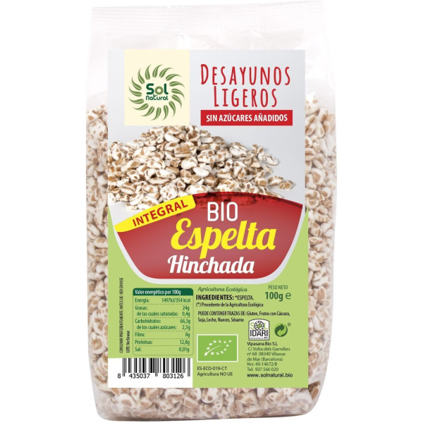 Solnatural Epeautre Intégral Gonflé Bio 100 G