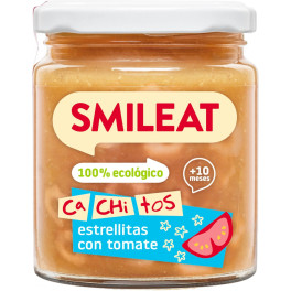 Pote Smileat com pedacinhos de macarrão com tomate 230 G Eco